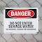 Signmission Do Not Enter Sewage Water Danger Sign, Plastic, 10in W x 7in L, 2PK OS-2PACK-DS-P-710-L-1861 - alternate 8